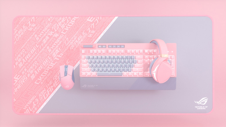 ASUS'dan Gri ve Pembe Renkli Oyuncu Ekipmanları